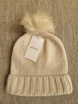 Nová dámská čepice s kamínky zn. Fisherfield, vel. uni