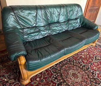 Rustikální kožená sedačka,6086 - 1