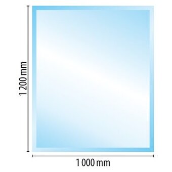 Sklo pod krbová kamna 100 x 120 cm