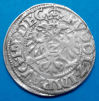 Stříbrná mince r. 1585 Rudolf II.
