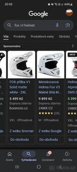Fox helma v1 bílá