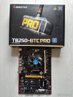 BIOSTAR TB250-BTC PRO + CPU 2,9GHz + 8 GB RAM / FAKTURA / ZÁ
