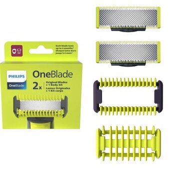Břity (4ks) Philips OneBlade QP620/50 nové, nerozbalené
