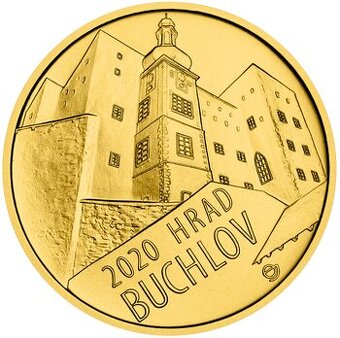 Zlatá mince 5000 Kč Hrad Buchlov 1/2oz ČNB 2020 BK