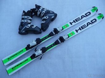 338. Lyže HEAD - 140 cm + boty LANGE 39,5 eu - set