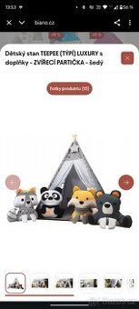 Dětské teepee s polštářky a světýlkem