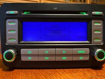 Volkswagen RCD 300 mp3 Zelené Podsvícení