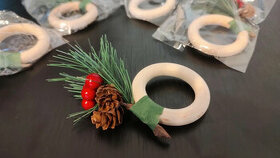 Vánoční kroužky na ubrousky