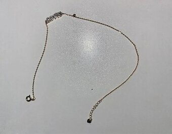 Zlatý řetízek na nohu LOVE