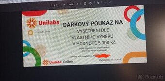 Dárkový poukaz do UNILABS