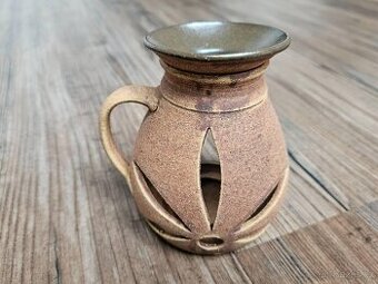 Keramická hnědá aroma lampa Výška 11,5 cm