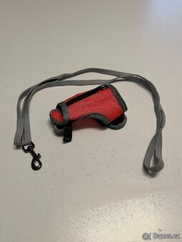 Elastické vodítko pro potkany červené