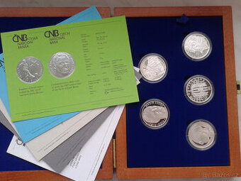 5x mince 200 Kč ročník 2013 - proof - dárkové balení