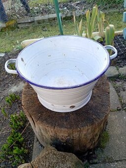 Starý Smaltovaný Lavor