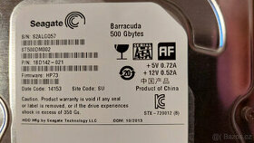 HDD Seagate Baracuda 0,5T