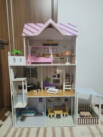 Dřevěný domeček pro panenky Woody Malibu s výtahem - 1