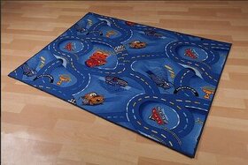Dětský koberec CARS modrý 250 x 200 cm