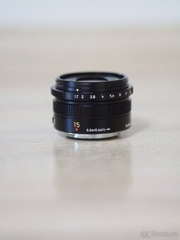 Prodám objektiv Panasonic Leica 15mm 1.7 (PRODÁNO)