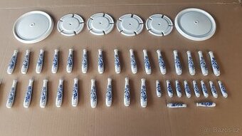 Porcelánové rukojeti příborů, cibulový vzor,