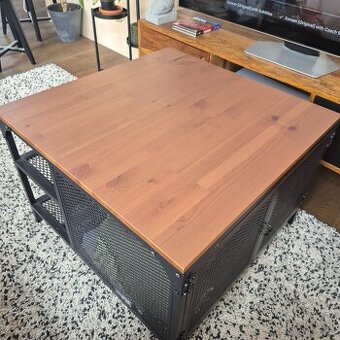 FJÄLLBO Stolek s úlož.prostorem, černá, 68x68x48 cm