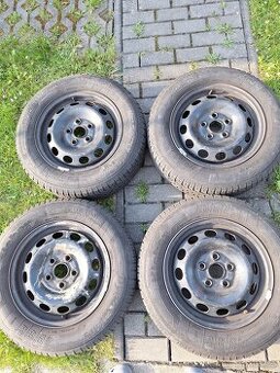 Komplet 4x plech ET55 ; 5x112 + pneu Kleber 195/65 R15 ; 95T
