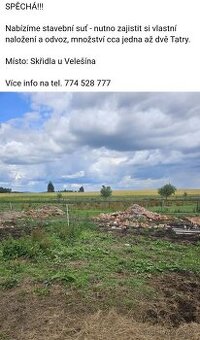 Nabídka stavební suti za odvoz