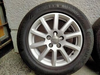 Alu kola originál Audi, 7,5J x r16, 5x112, ET 45, Letní pneu