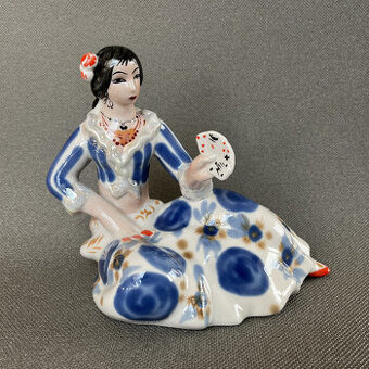 Porcelánová soška Kartářka 15.5 cm, Polonne USSR