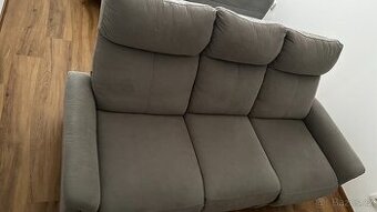 Sedací souprava 3+2 šedá, velmi dobrý stav