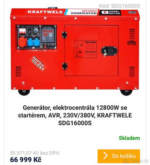 elektrocentrála 16Kw disel
