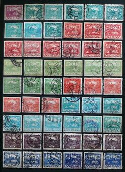 Staré známky HRADČANY - První republika/108ks