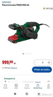 Prodám pásovou brusku Parkside