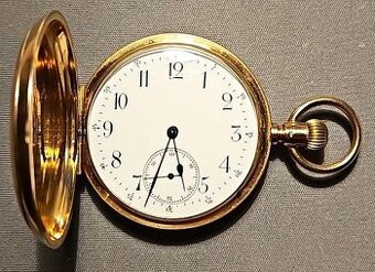 Vzácné zlaté kapesní hodinky August Ericsson