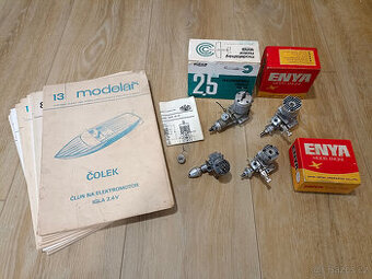 Plány modelář letecký motor enya os pet mvvs vrtule kužel aj