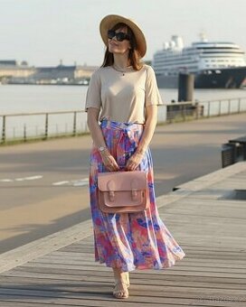 Kožená taška - starorůžová - NOVÁ