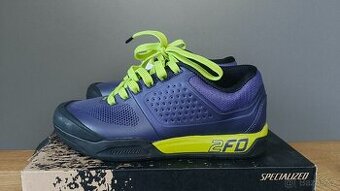 cyklistické MTB boty Specialized 2FO Flat - indigohyper gree