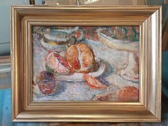 Zátiší s pomerančem - Obraz