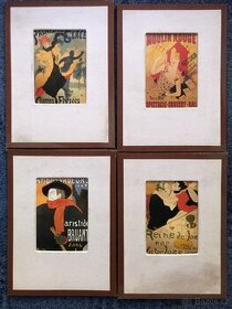 plakátky v paspartě, autor Henriho de Toulouse-Lautrec