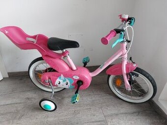 Dětské dívčí kolo 14" + kolečka