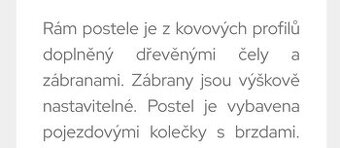 Zdravotní polohovací postel