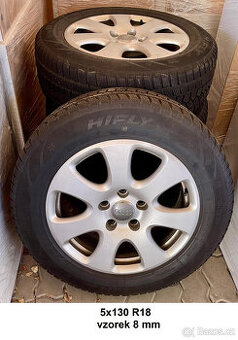Zánovní zimní pneu+originál disky Audi Q7 235/60 R18 5x130
