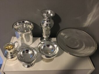 Stříbřené sklo - tzv. selské stříbro