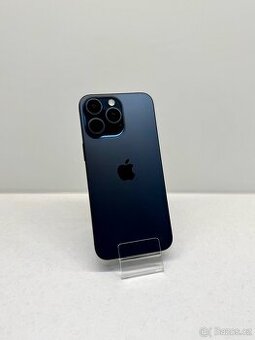 ZÁNOVNÍ APPLE IPHONE 15 PRO MAX 256GB-MODRÝ,100% BATERIE