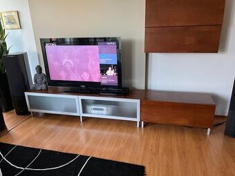 Obývací stěna dýha, kaštan