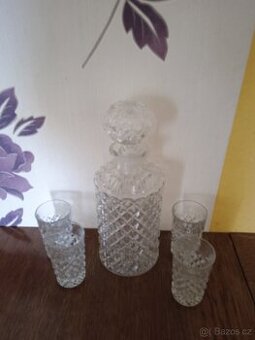 Retro karafa + 4 skleničky