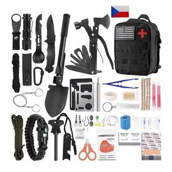 Taktický SOS box pro přežití v přírodě, sada 96 v 1, KPZ