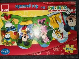 Puzzle Mickeyho Klubík 4 x 54 dílků

