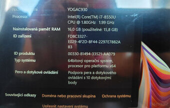 Lenovo Yoga C930-13ikb 2v1