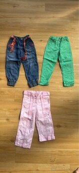 3 x kalhoty, vel. 98/104