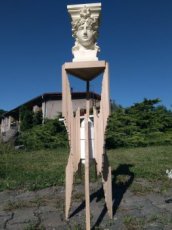 Geometrický stolek, design, kvetinovy, umění